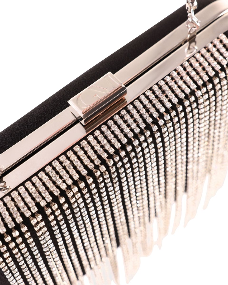 Clutch with Stone Fringes - Gemy Maalouf