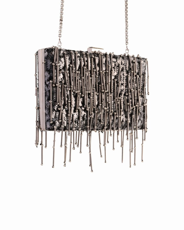 Clutch with Embroidered Sequins - Gemy Maalouf