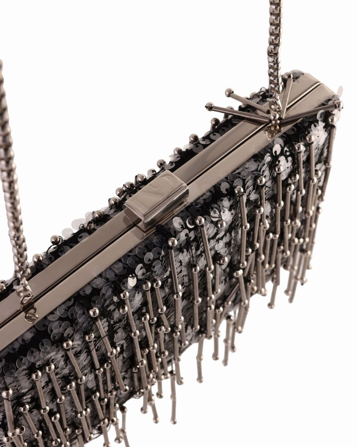 Clutch with Embroidered Sequins - Gemy Maalouf