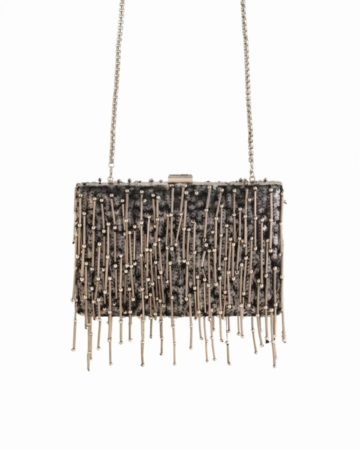 Clutch with Embroidered Sequins - Gemy Maalouf