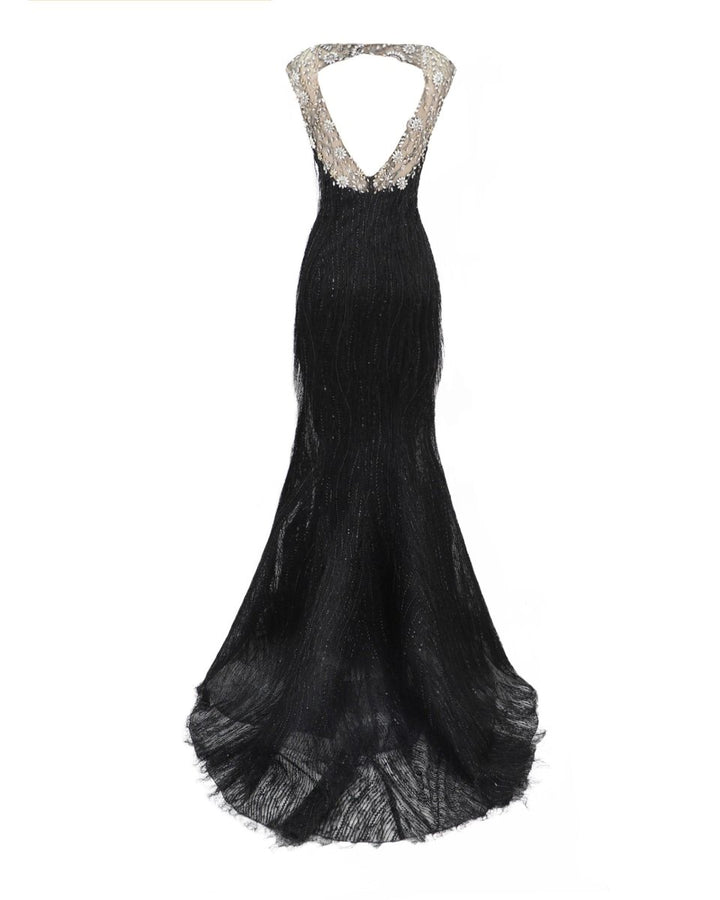 Beaded Dress With Fringes - Gemy Maalouf