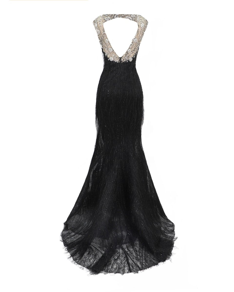 Beaded Dress With Fringes - Gemy Maalouf