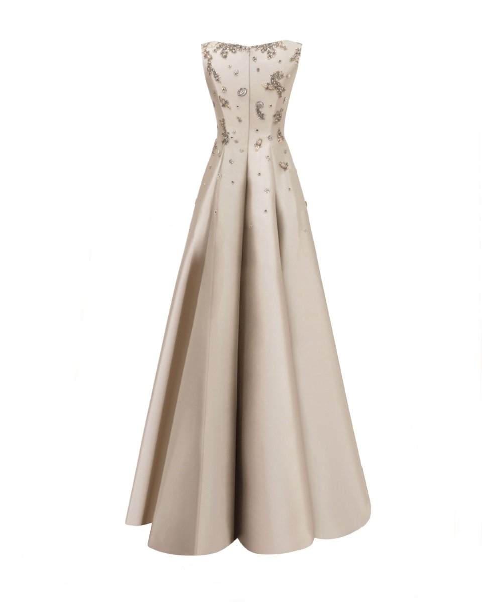 Beaded Asymmetrical Dress - Gemy Maalouf