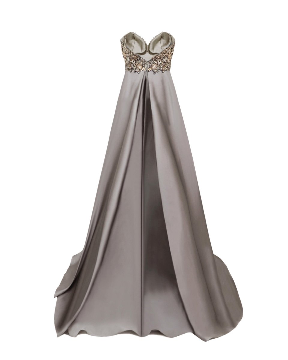 Strapless Beaded Dress - Gemy Maalouf