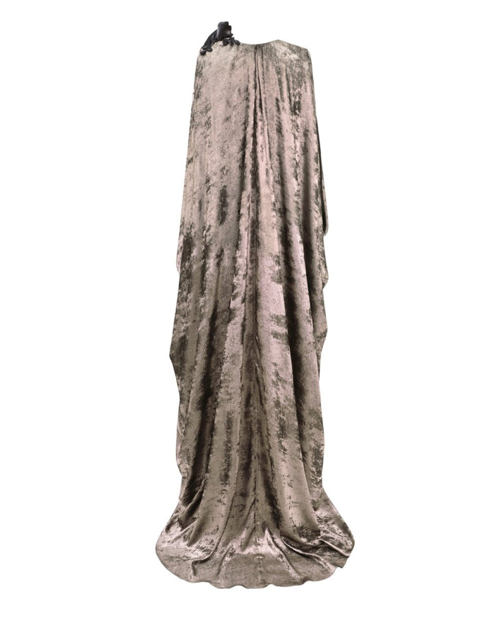 Loose - Cut Metallic Blue Kaftan - Gemy Maalouf