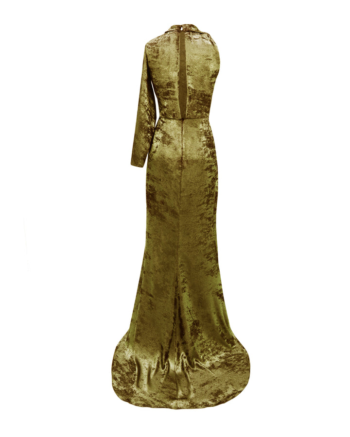 فستان برقبة غير متساوية