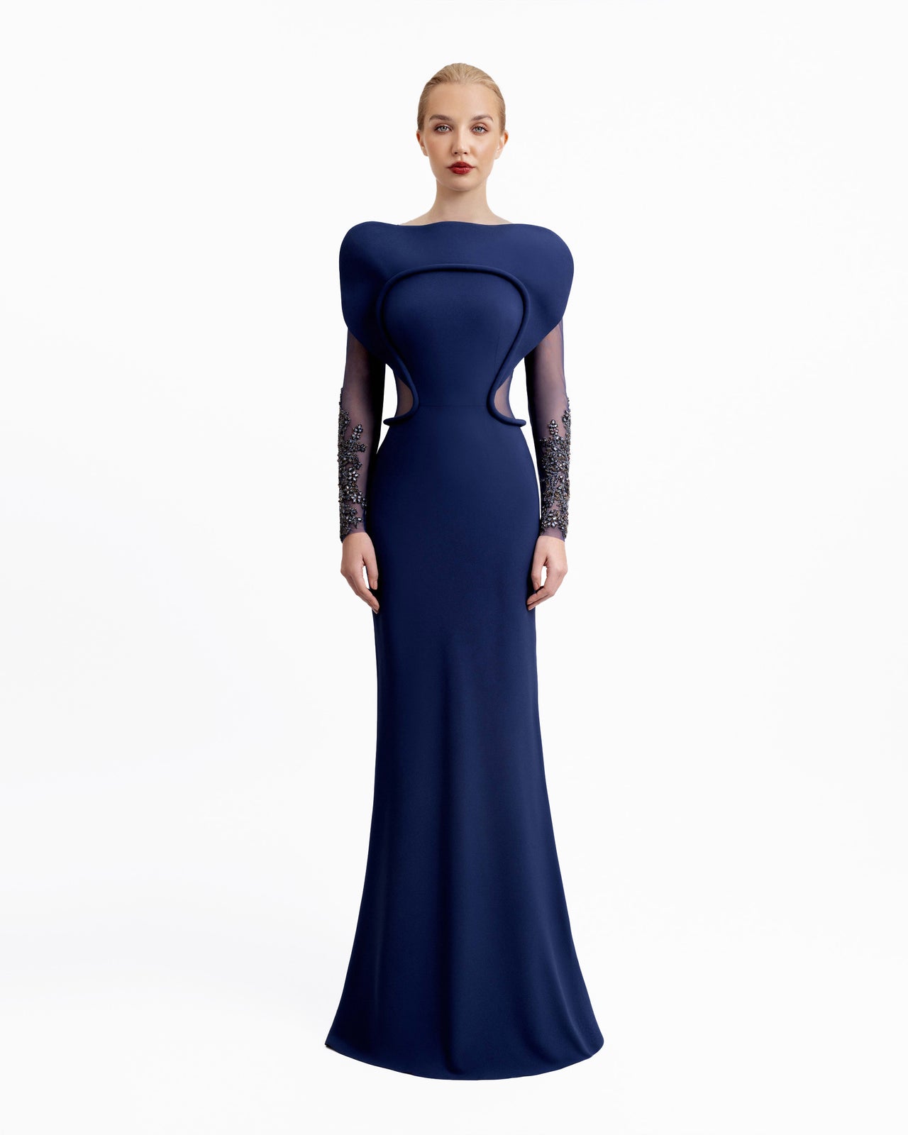 slim fit dress slacks Faviana Lace-up Back Satin Prom Dress ES10890