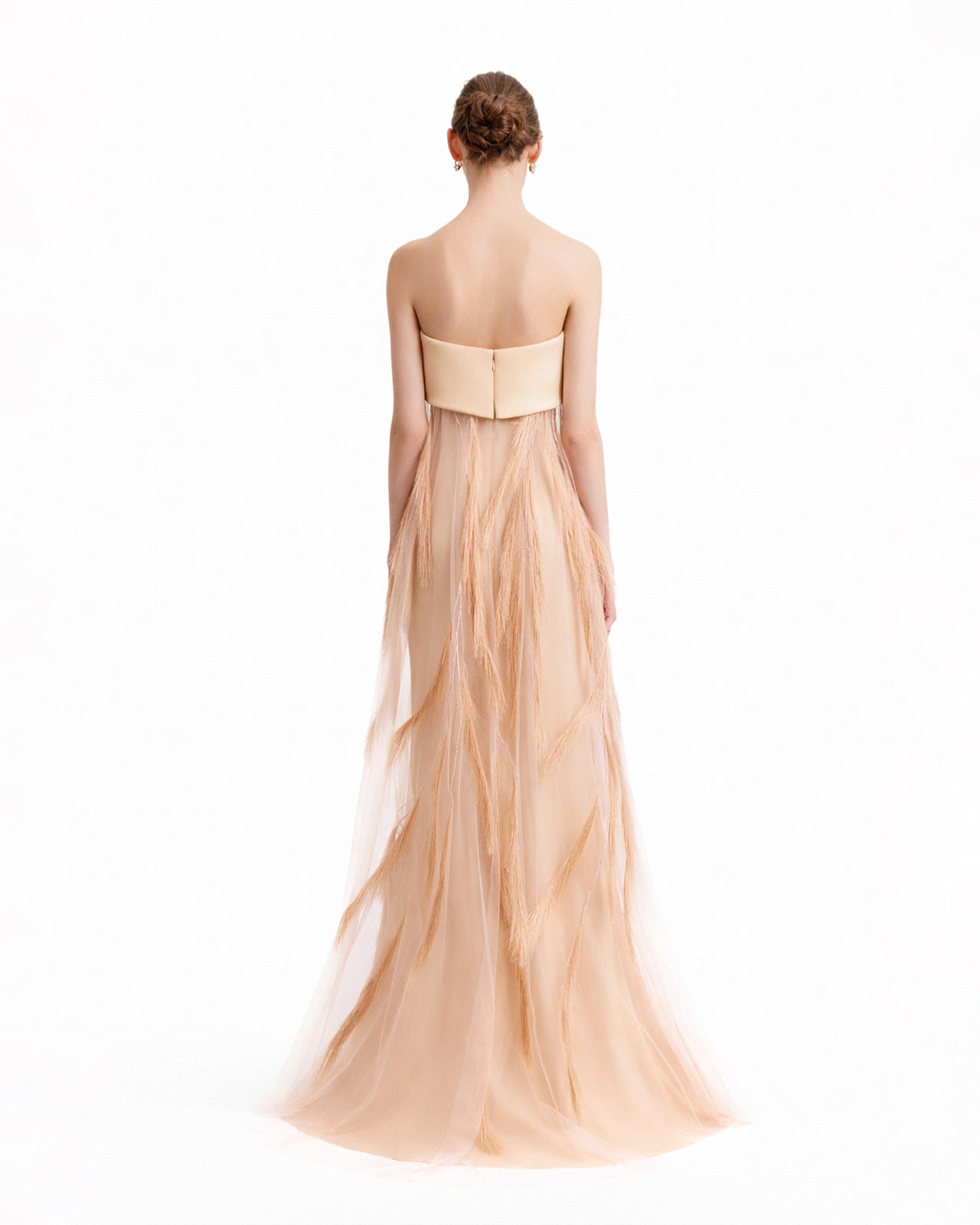 Feather-Embroidered Dress