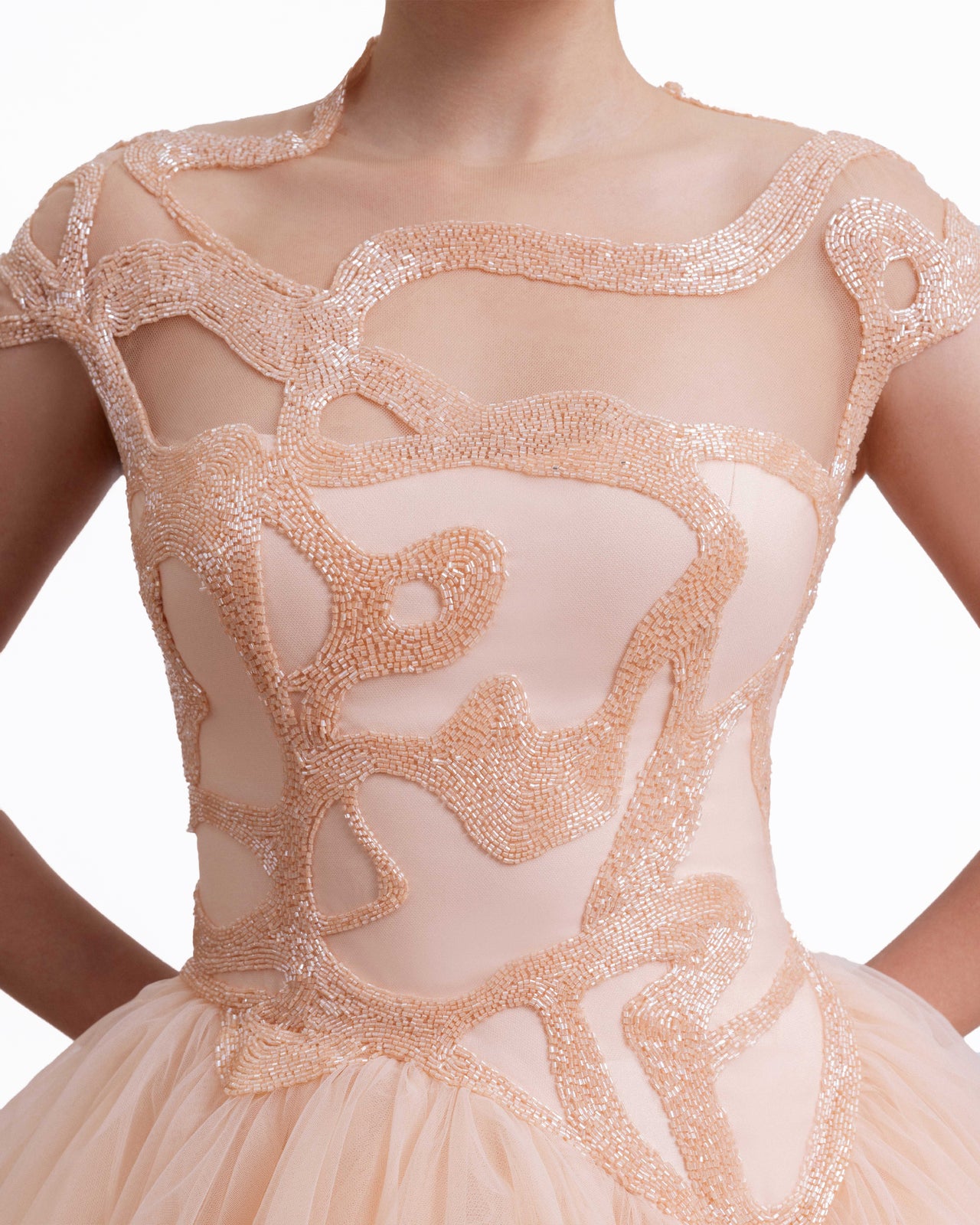 Layered Ruffle Tulle Skirt Dress