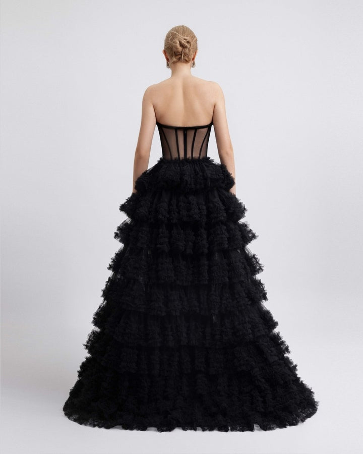 Structured Neckline Dress - Gemy Maalouf