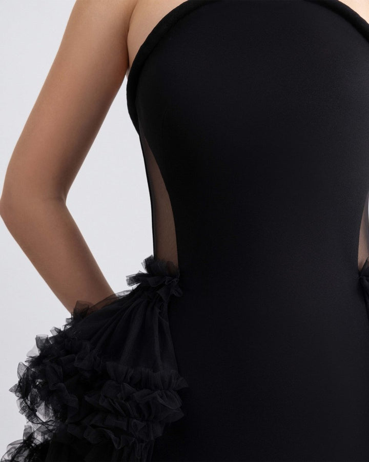 Structured Neckline Dress - Gemy Maalouf