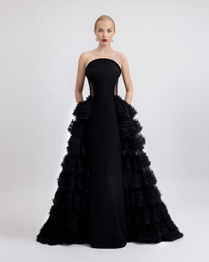 Structured Neckline Dress - Gemy Maalouf