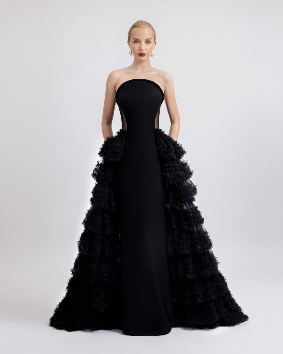 Structured Neckline Dress - Gemy Maalouf