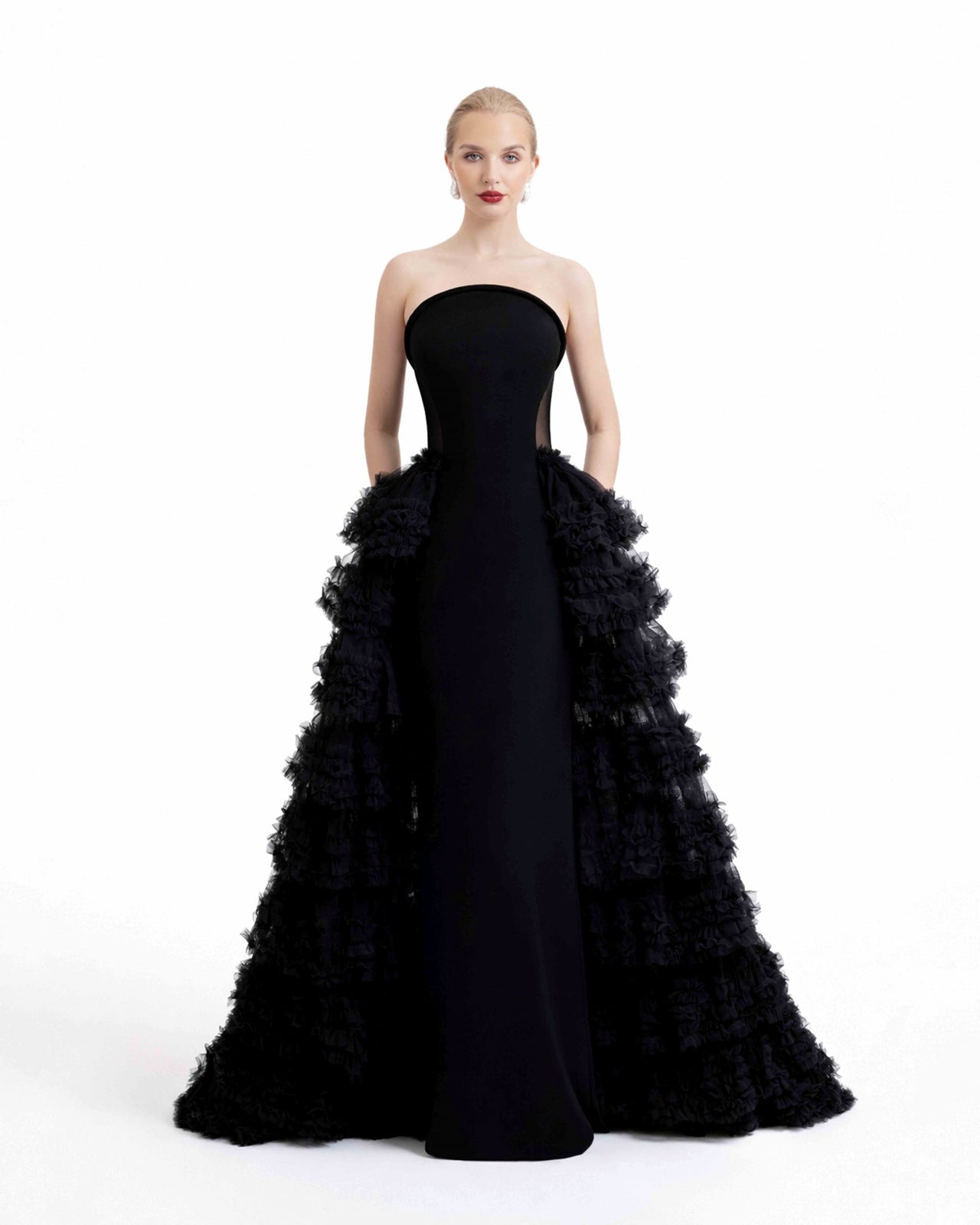 Gemy Maalouf - Gemy Maalouf | Evening Dresses | Structured Neckline Dress - Gemy Maalouf - Gemy Maalouf | Evening Dresses | Structured Neckline Dress -