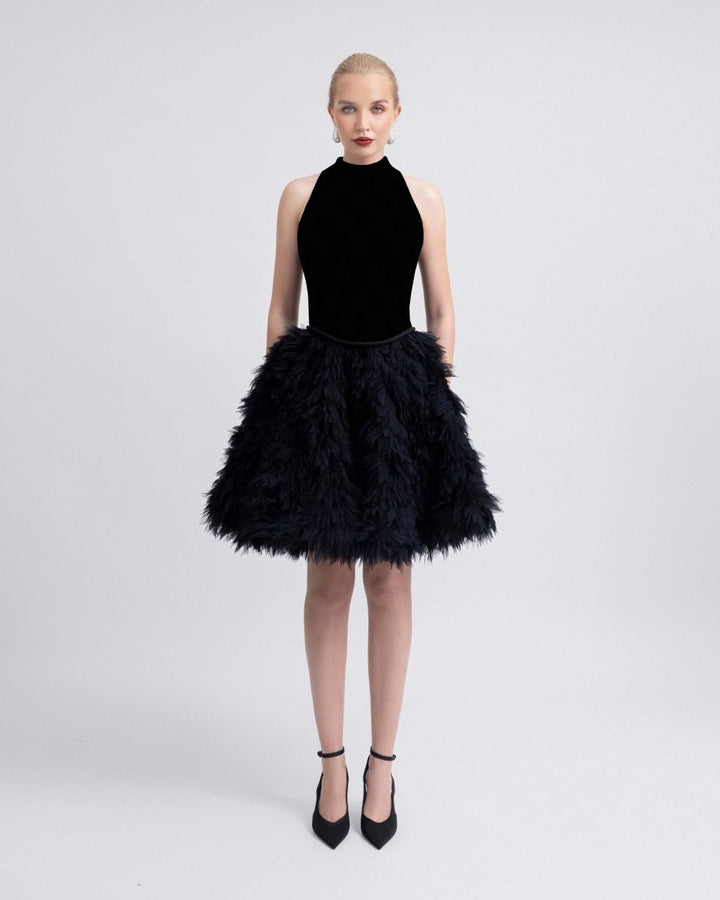 High - Collar Dress - Gemy Maalouf