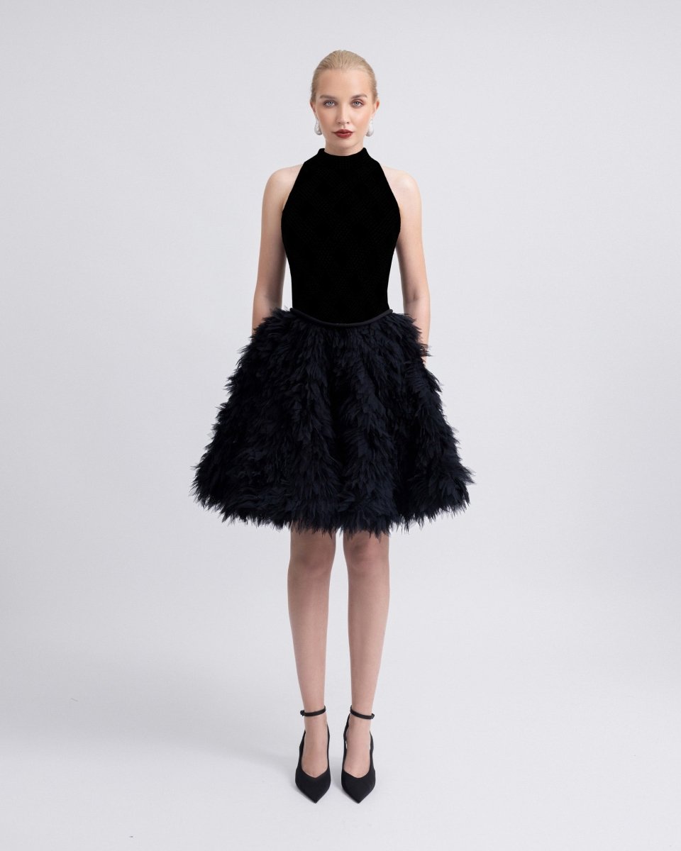 High - Collar Dress - Gemy Maalouf