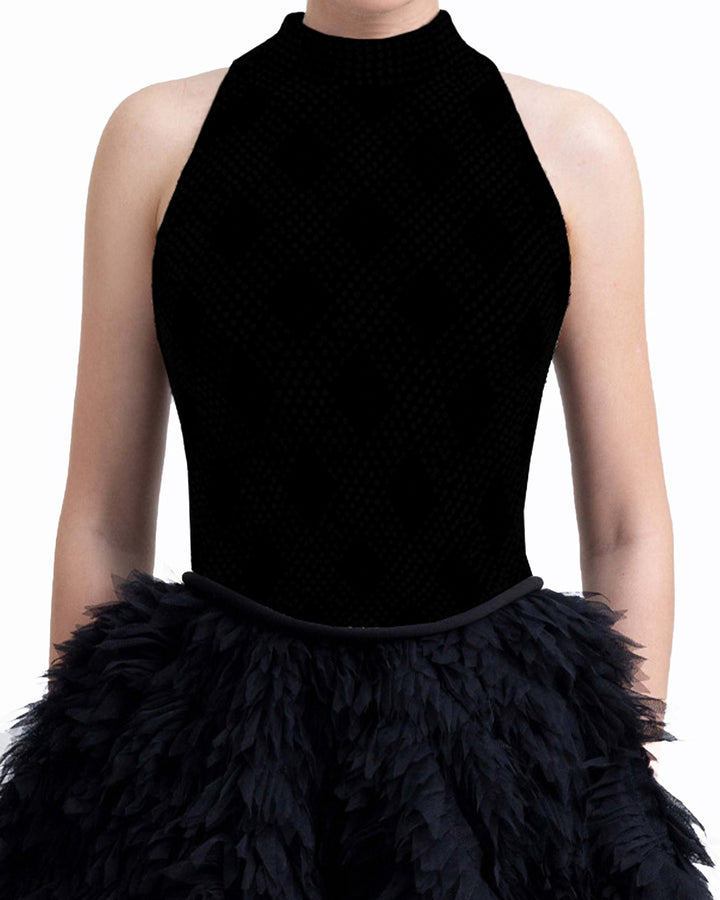 High-Collar Dress