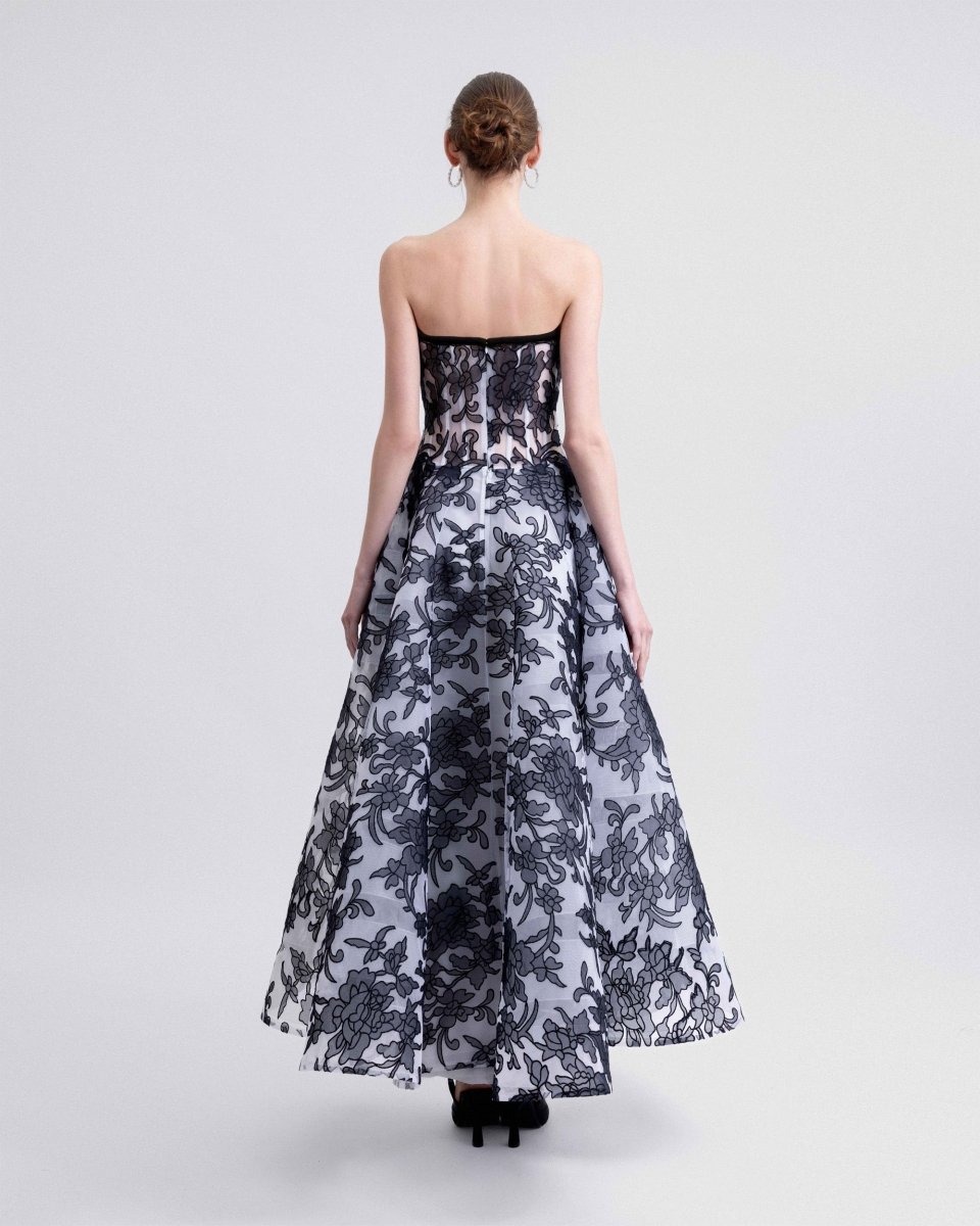 Strapless Midi Dress with Bolero - Gemy Maalouf