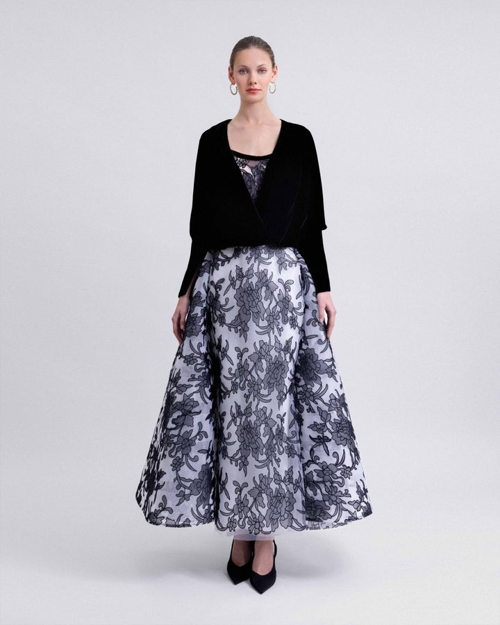 Strapless Midi Dress with Bolero - Gemy Maalouf