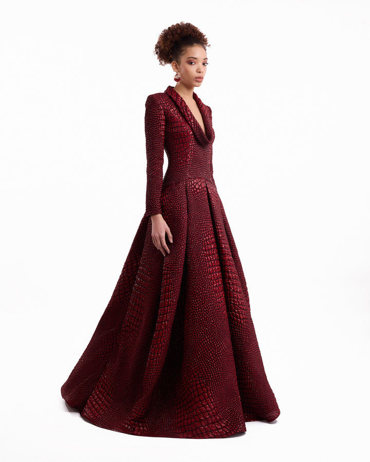 Textured V-Neck Dress