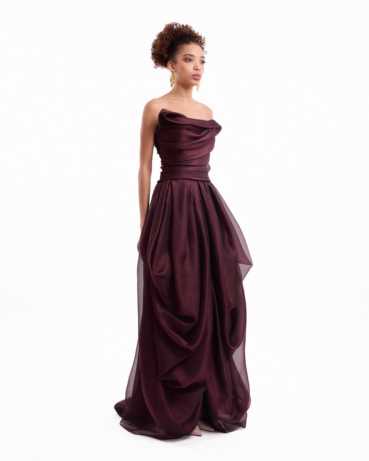 Strapless Draped Dress