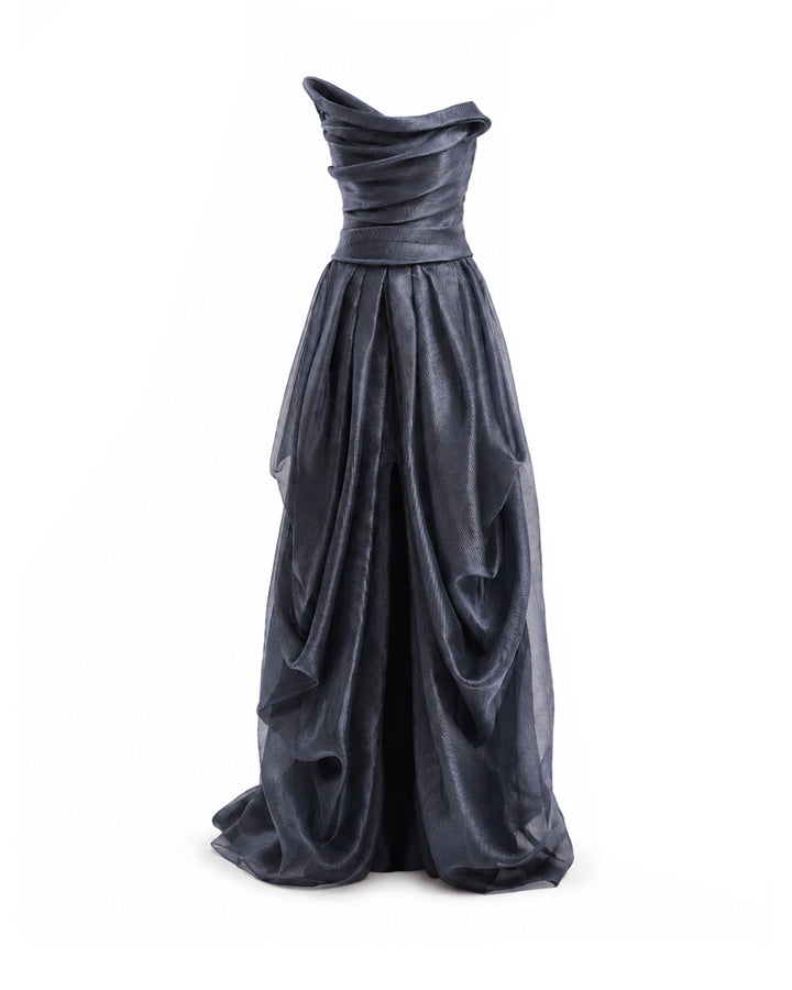 Strapless Draped Dress