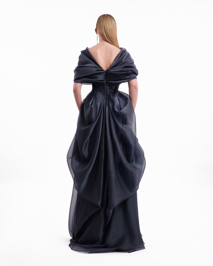Draped V-Neck Corset Dress