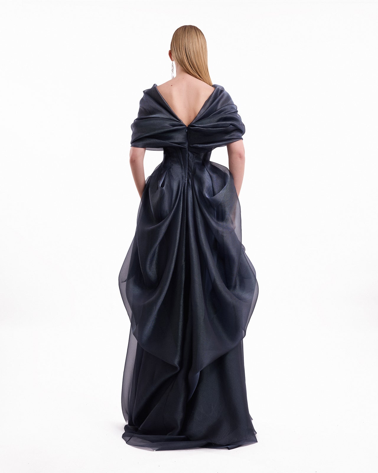 Draped V-Neck Corset Dress