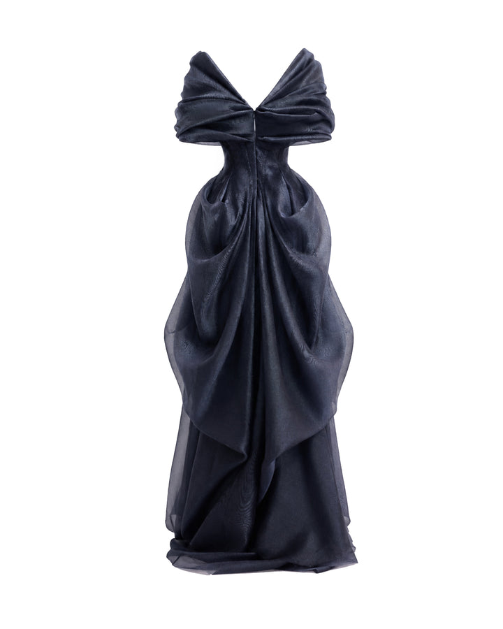 Draped V-Neck Corset Dress
