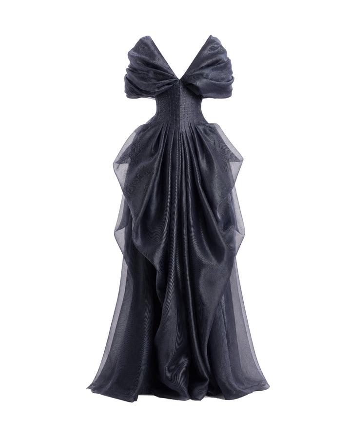 Draped V-Neck Corset Dress