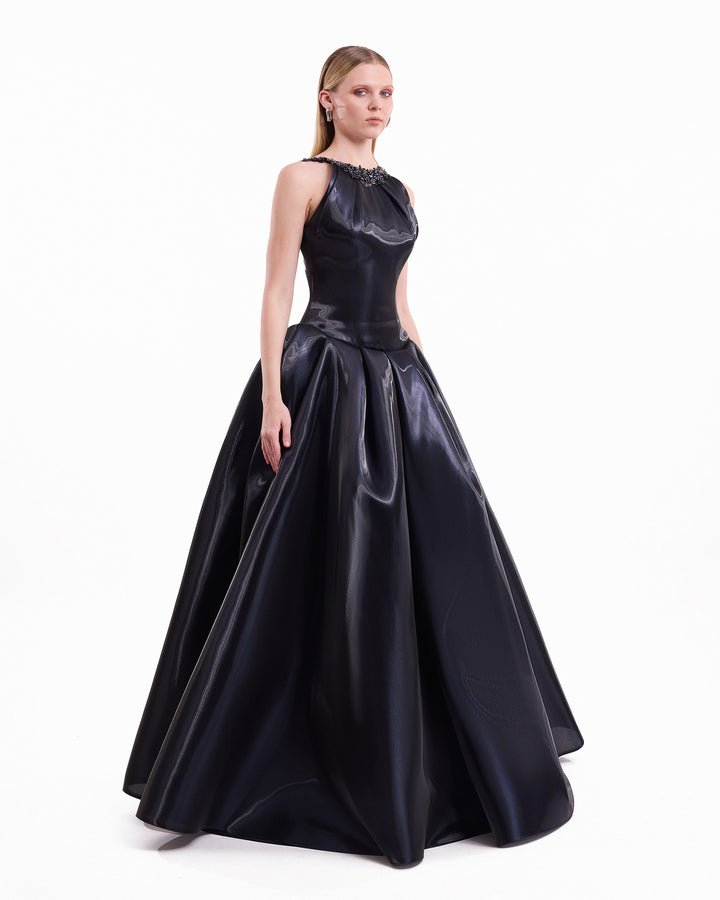 Halter Neck Embellished Dress
