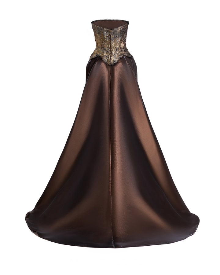 Strapless Corset Satin Dress