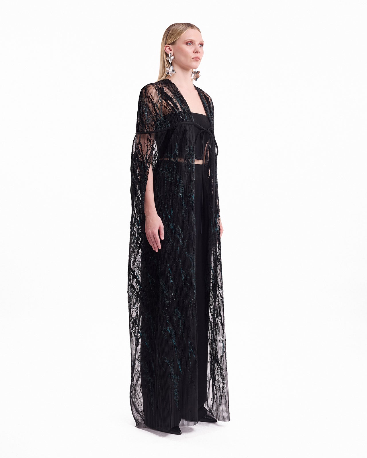 Sheer Tulle Cape Set
