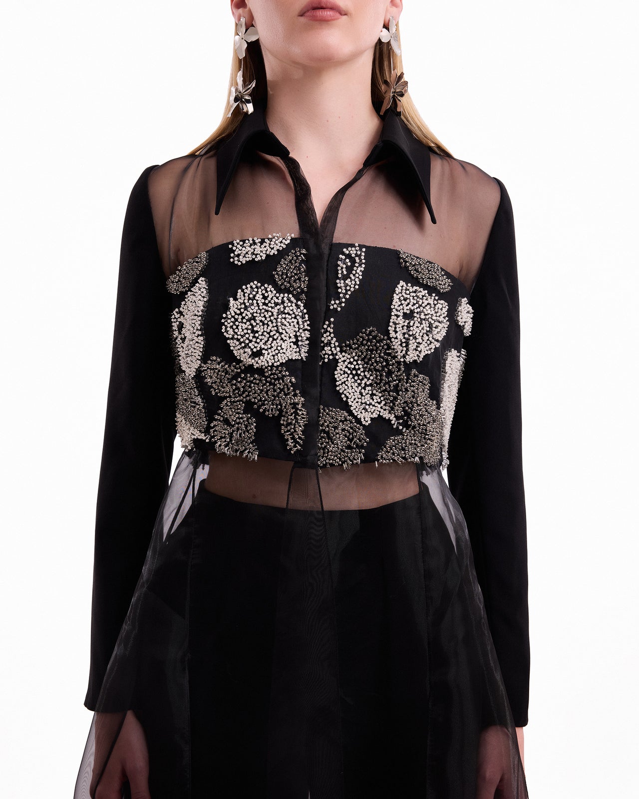 Beaded Shirt Trouser Set
