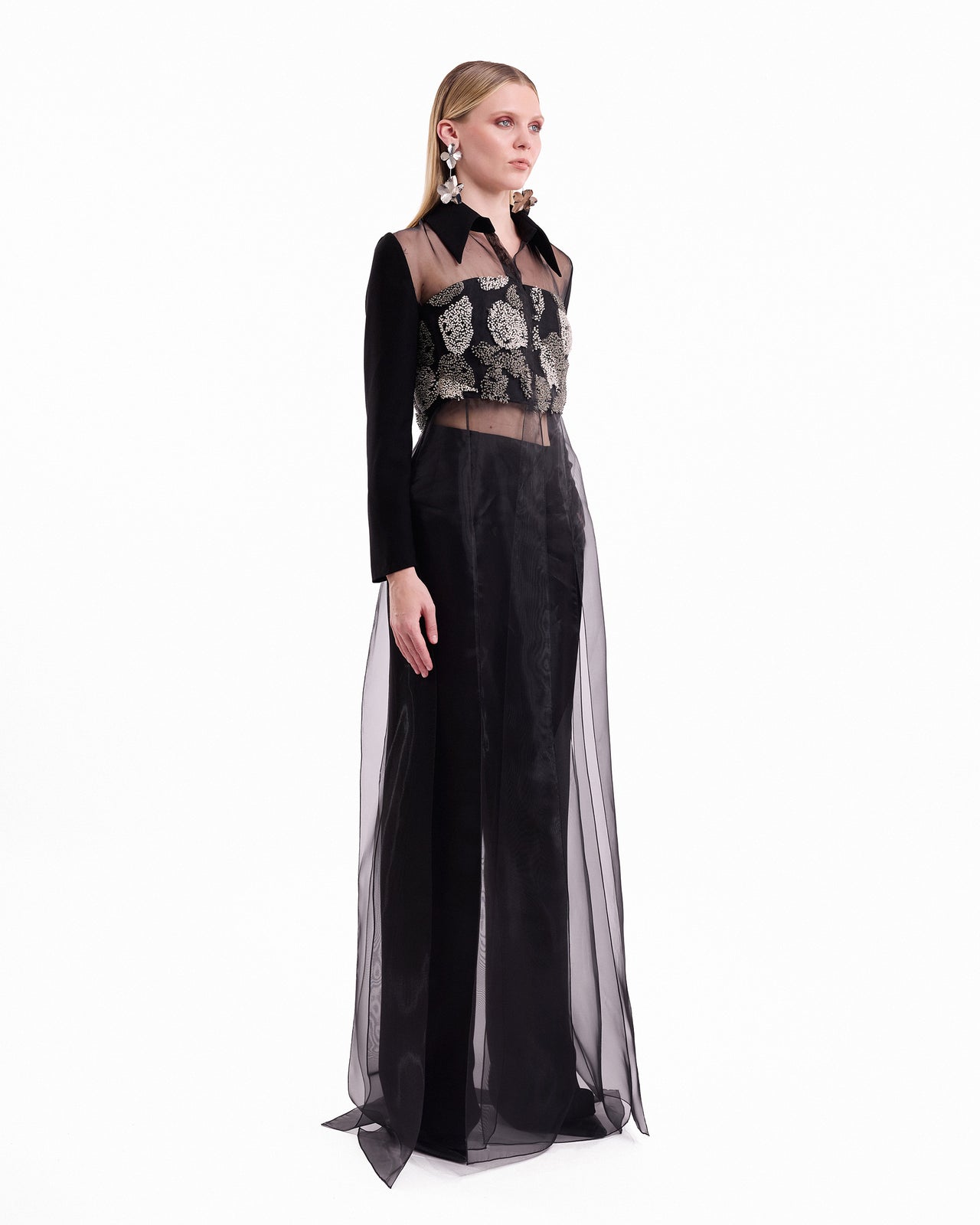 Beaded Shirt Trouser Set