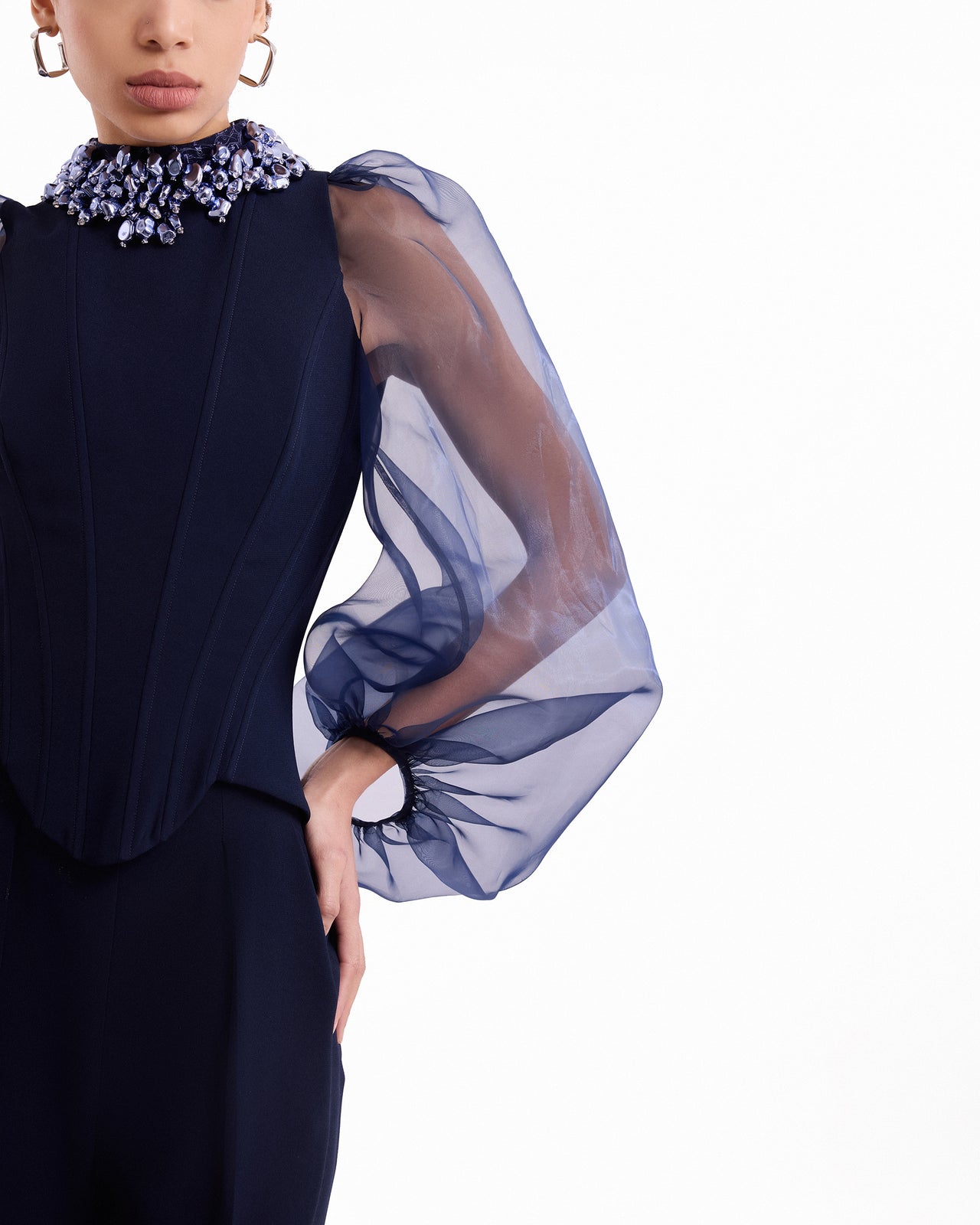 Embellished High-Neck Set