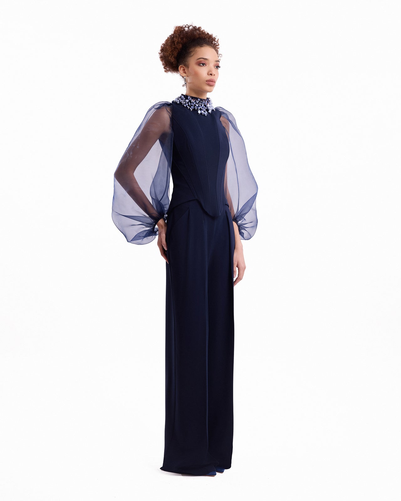 Embellished High-Neck Set