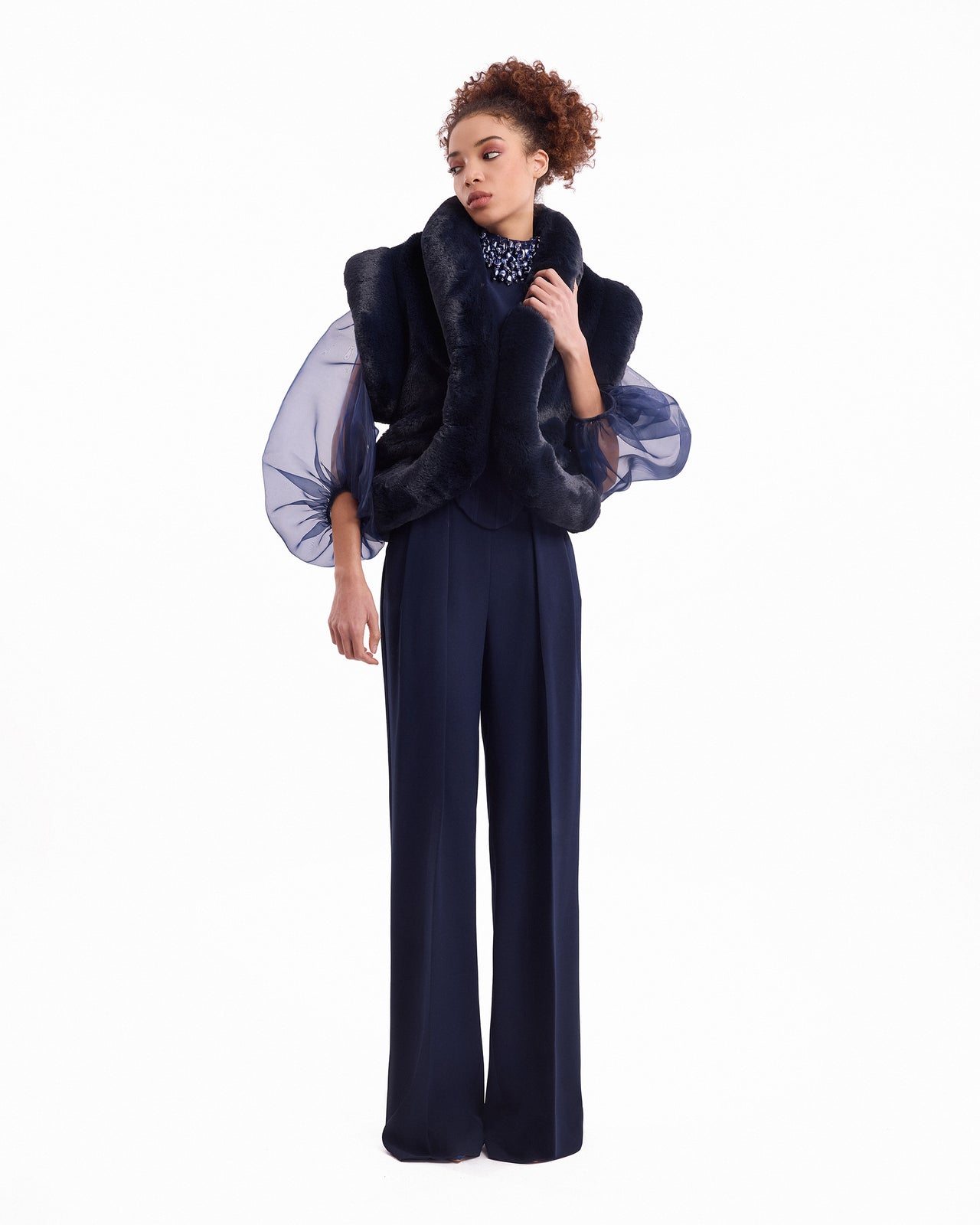 Embellished High-Neck Set