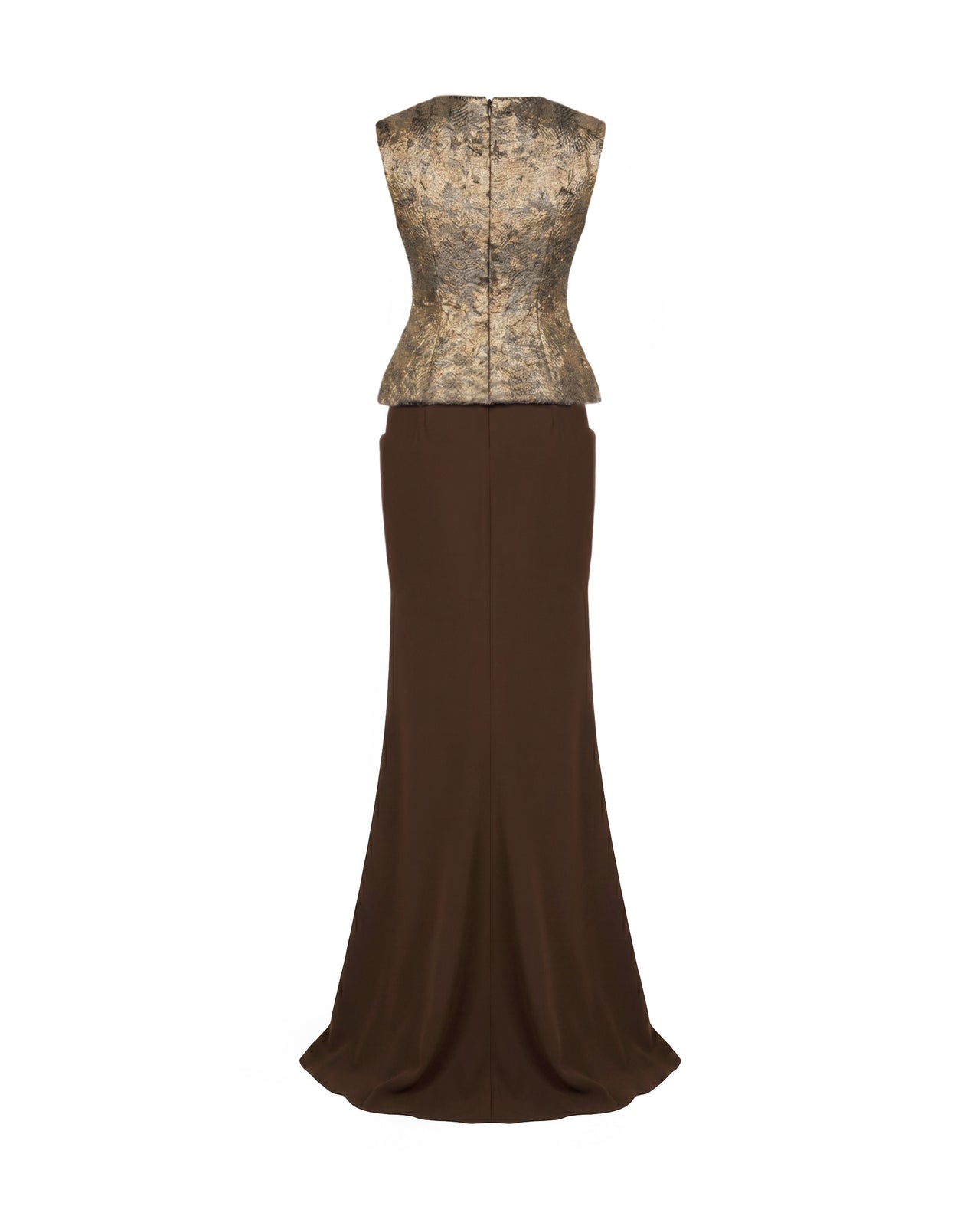 Textured Bodice Draped Dress