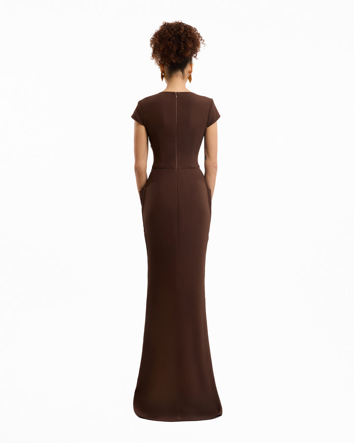 V-Neck Embellished Dress