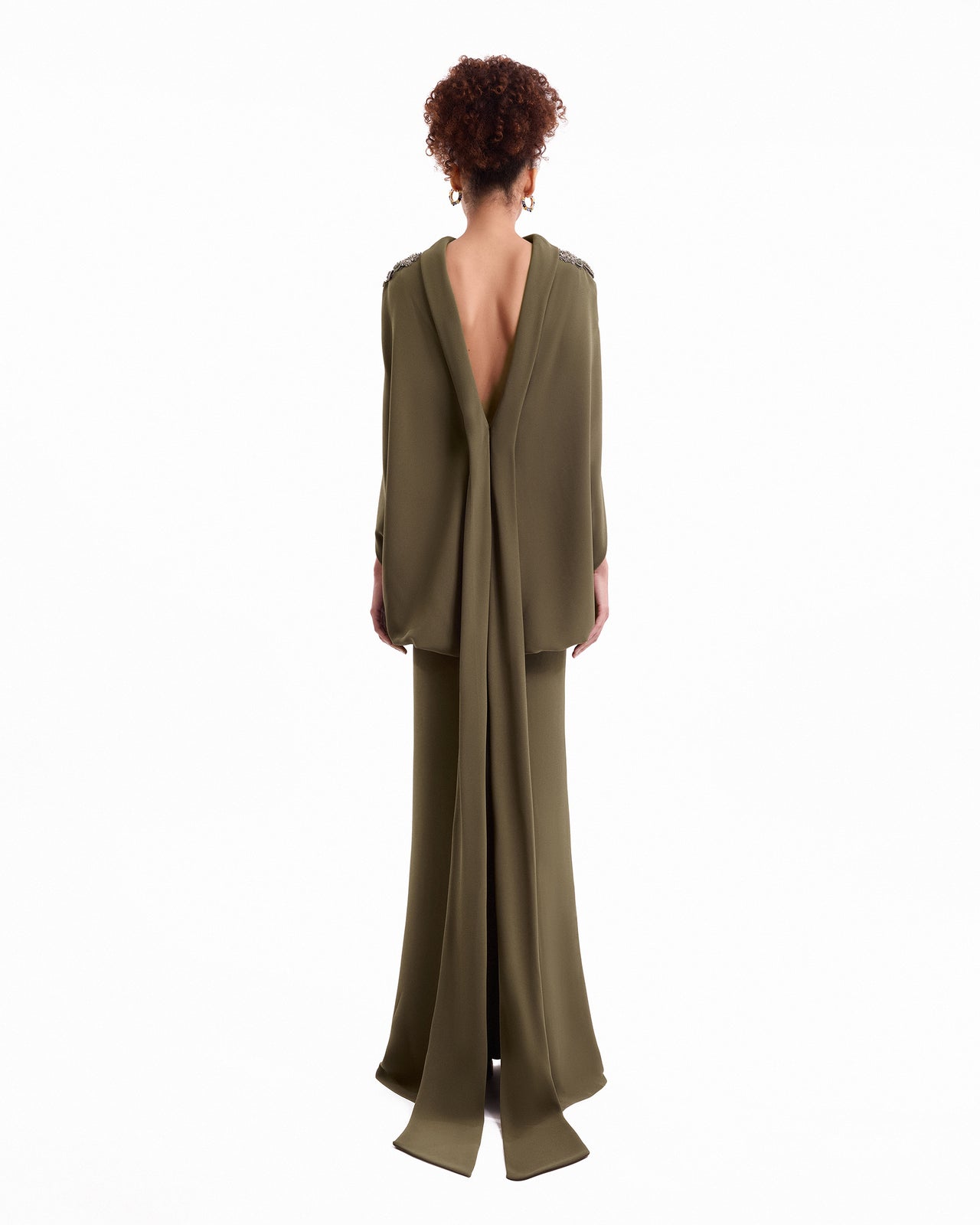 Beaded High-Neck Dress