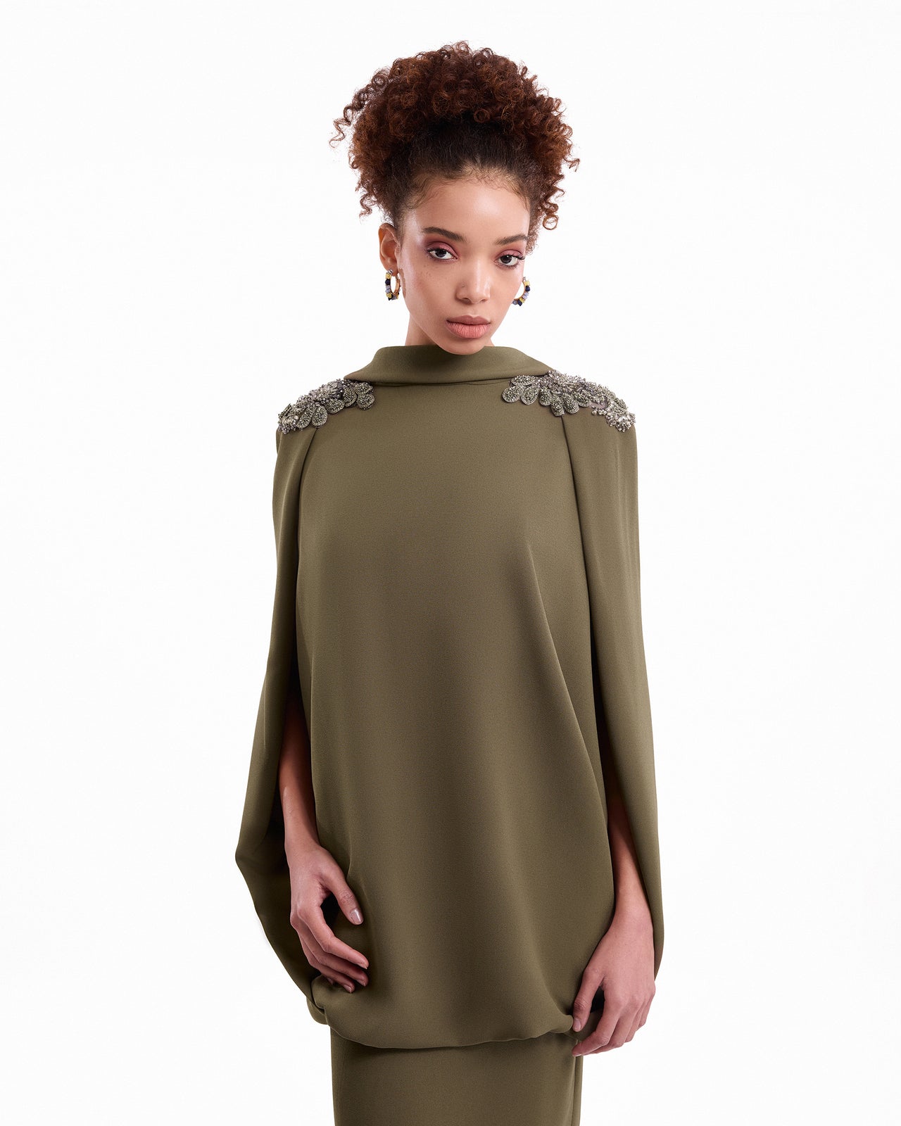 Beaded High-Neck Dress