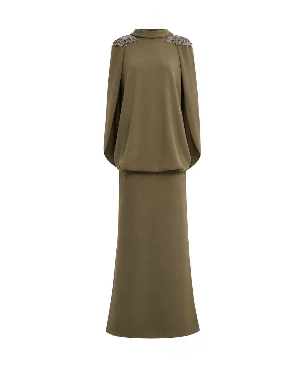 Beaded High-Neck Dress
