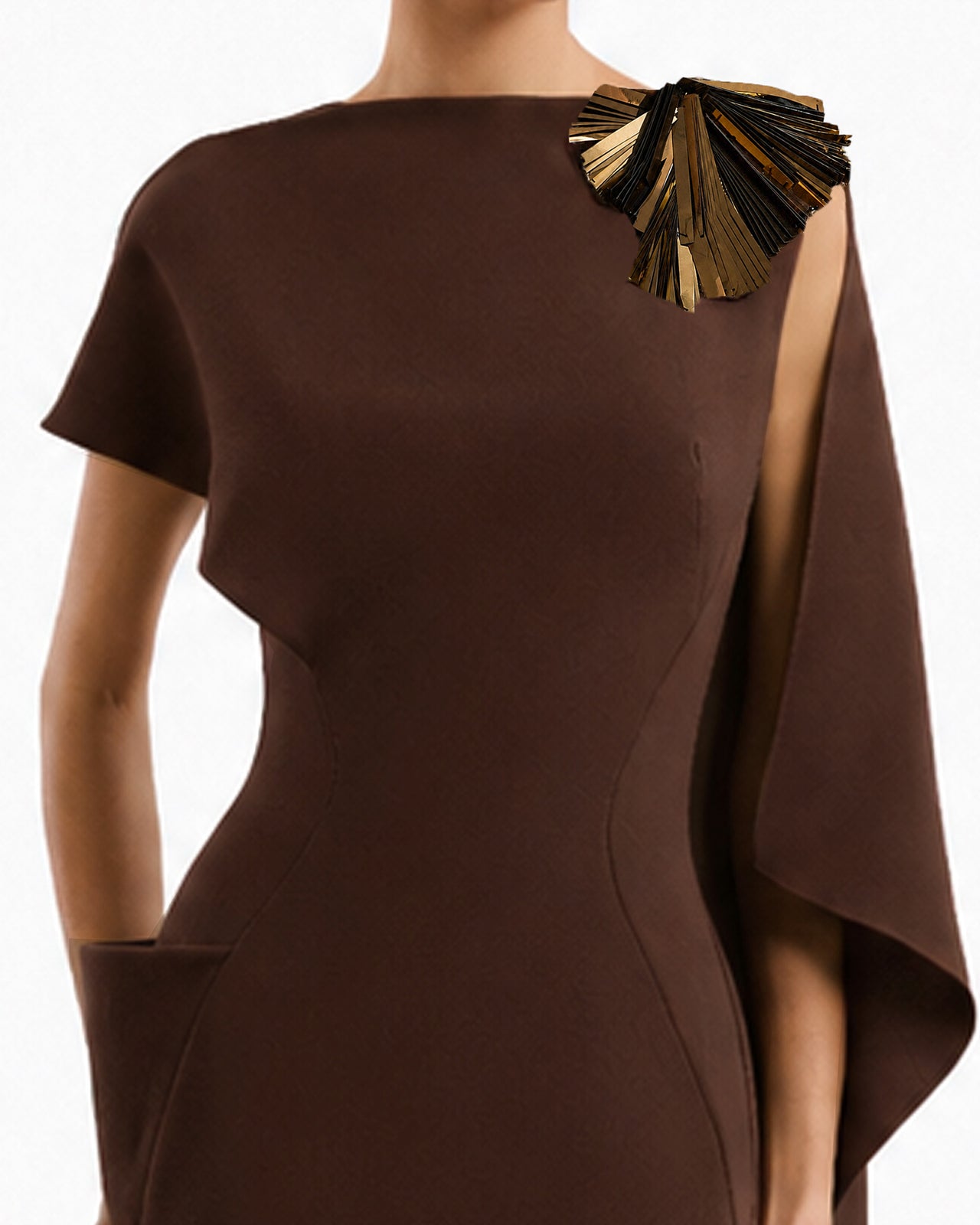 Asymmetric Cape Dress