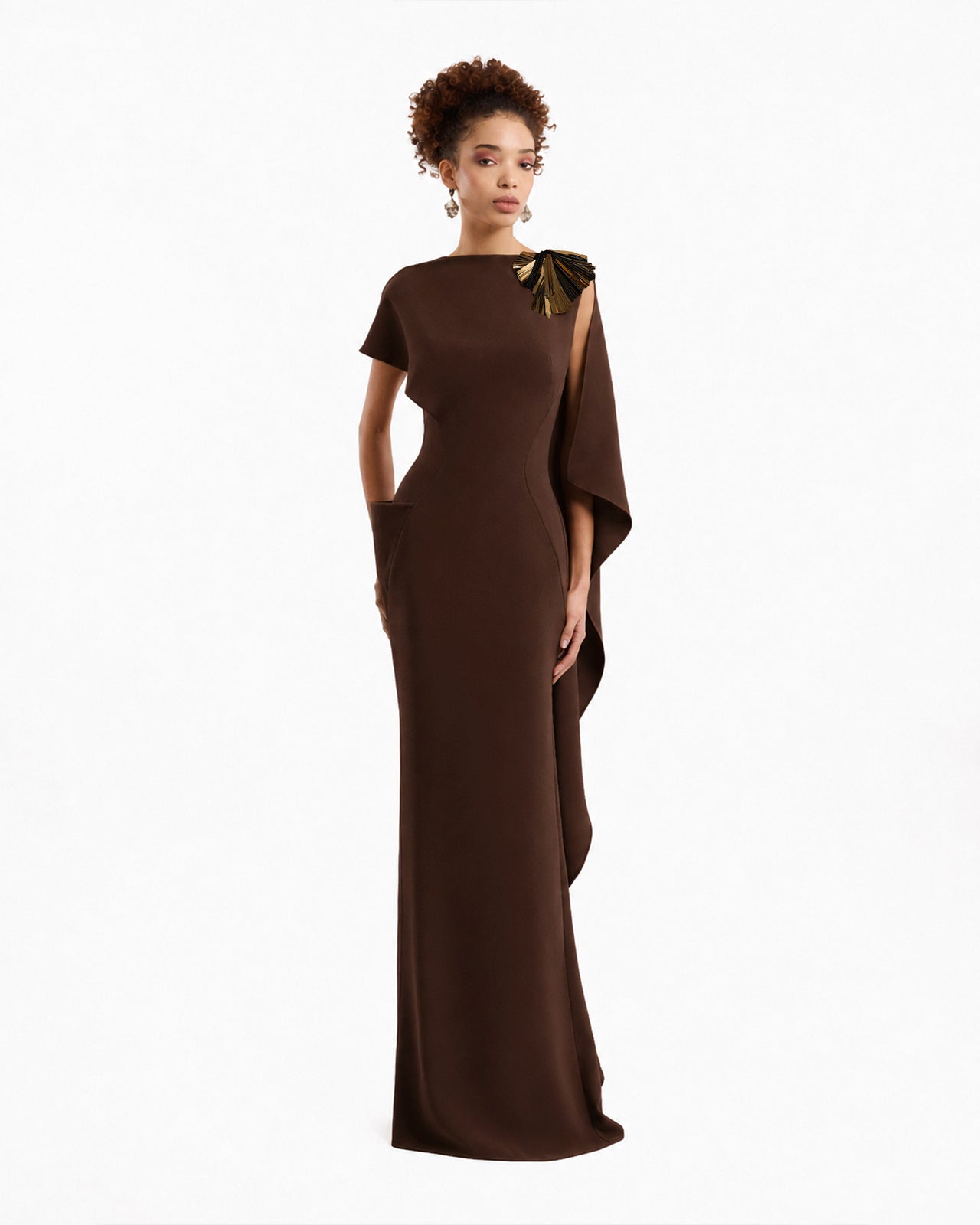 Asymmetric Cape Dress