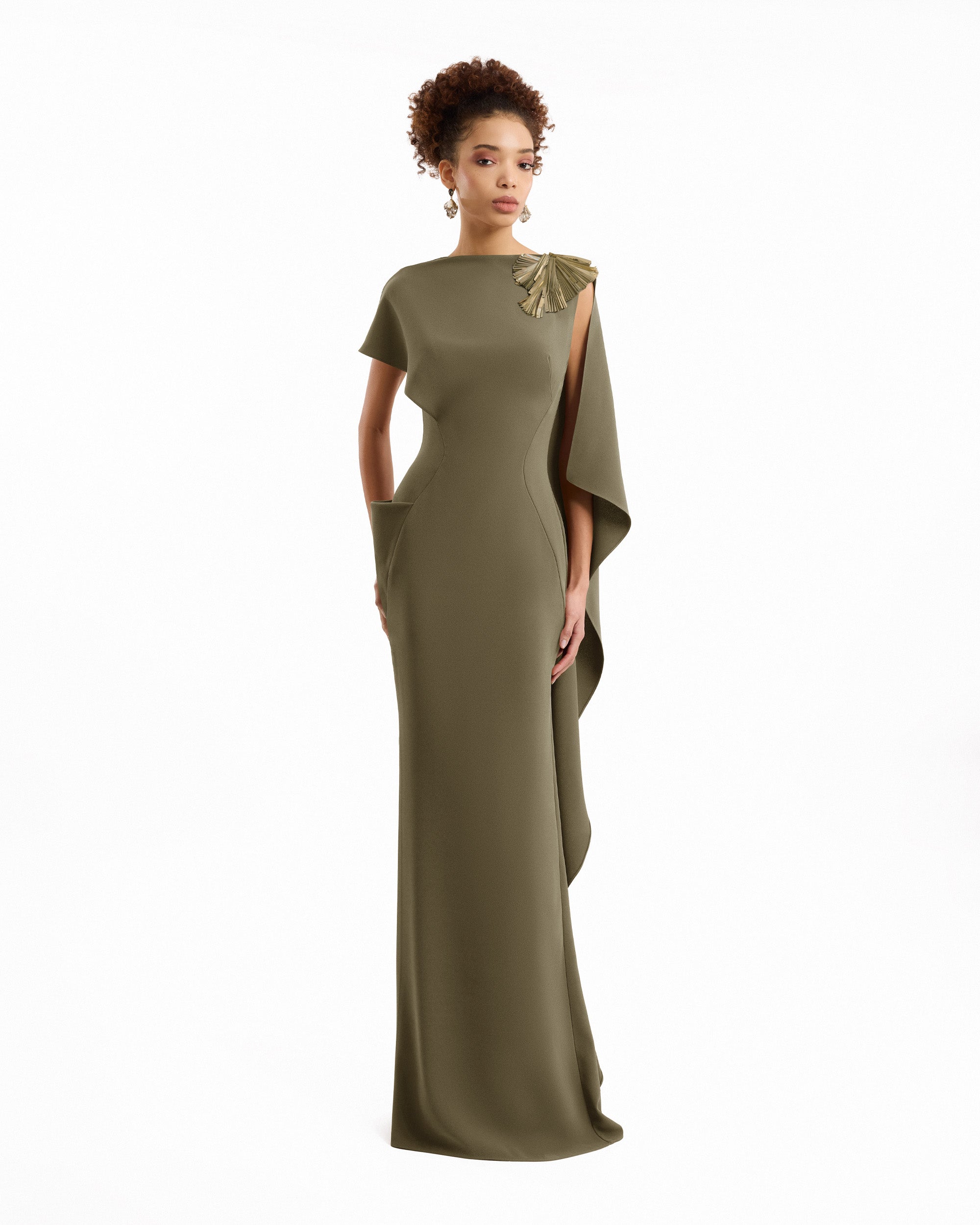 Asymmetric Cape Dress
