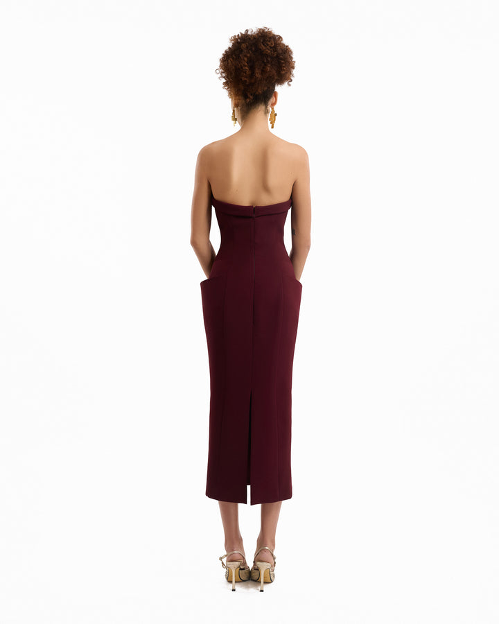 Strapless Midi Dress