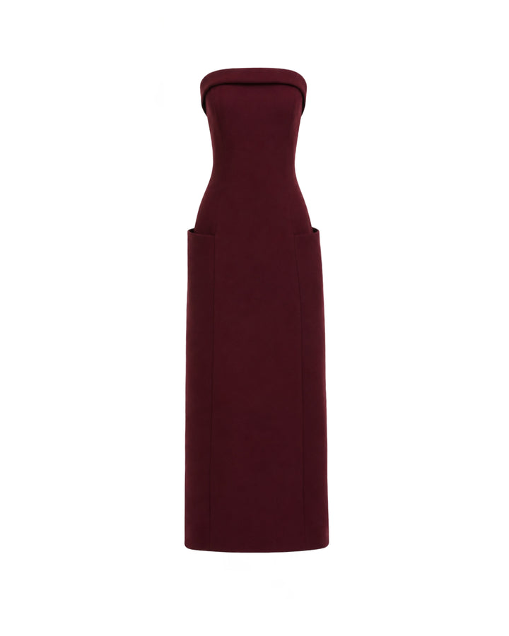 Strapless Midi Dress