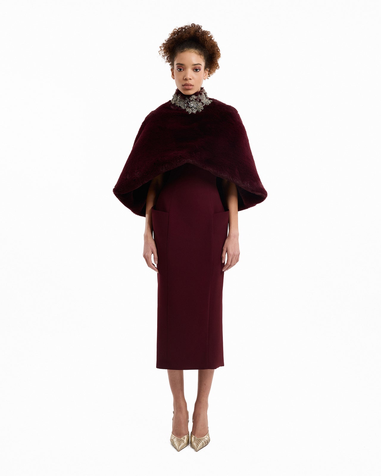 Strapless Midi Dress with Bolero