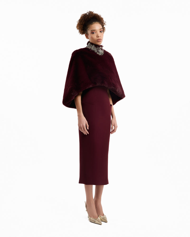 Strapless Midi Dress with Bolero